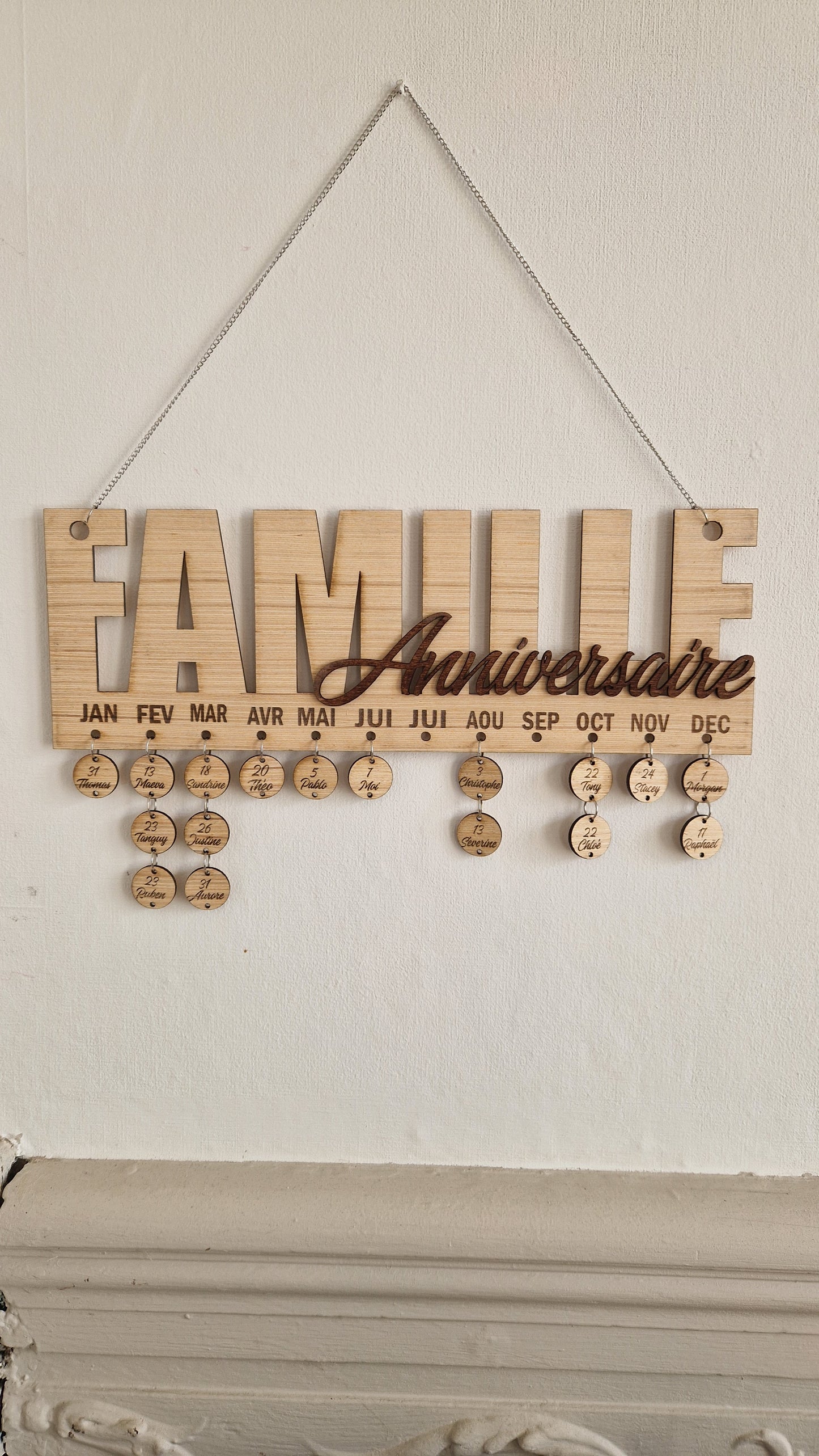 Calendrier des anniversaires