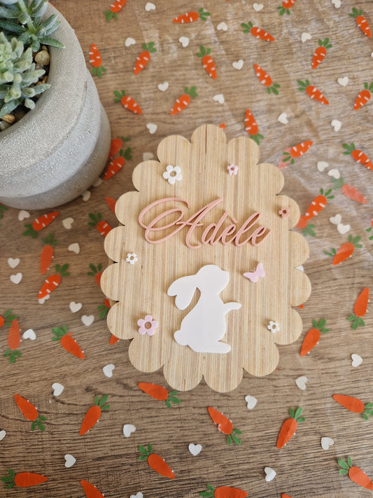 Boite œuf de Pâques - thème Papillon et fleurs - Personnalisé