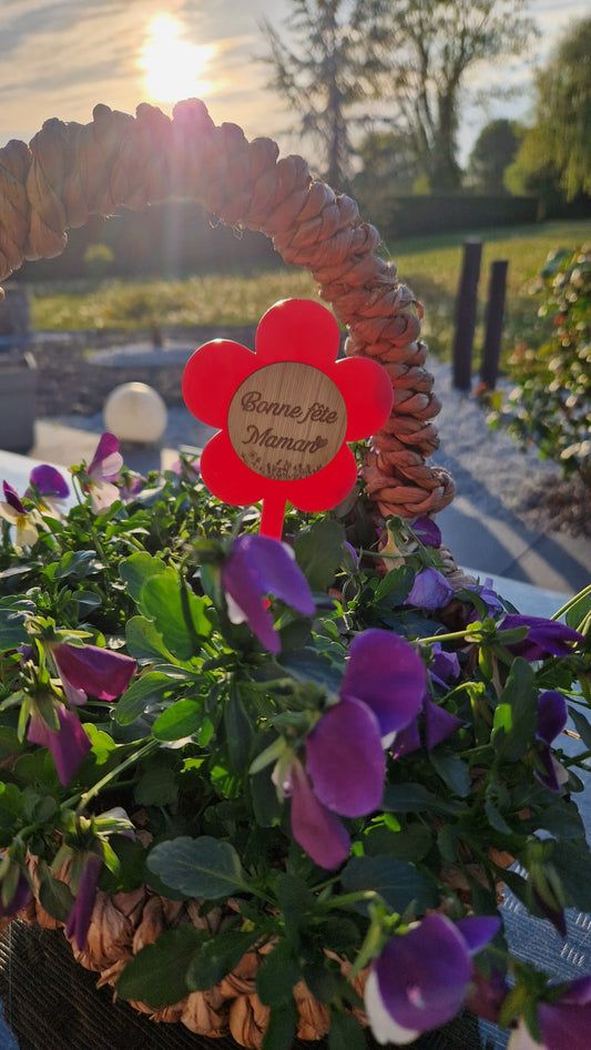 Topper bouquet personnalisé – Fête des mères