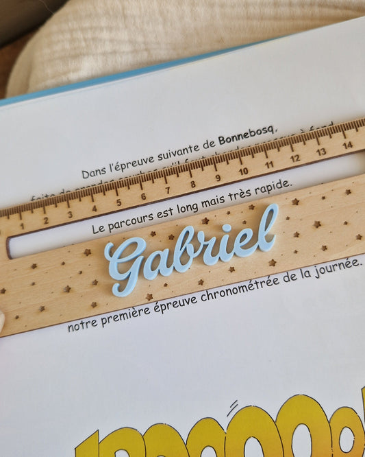 Règle d'apprentissage à la lecture - bois personnalisé