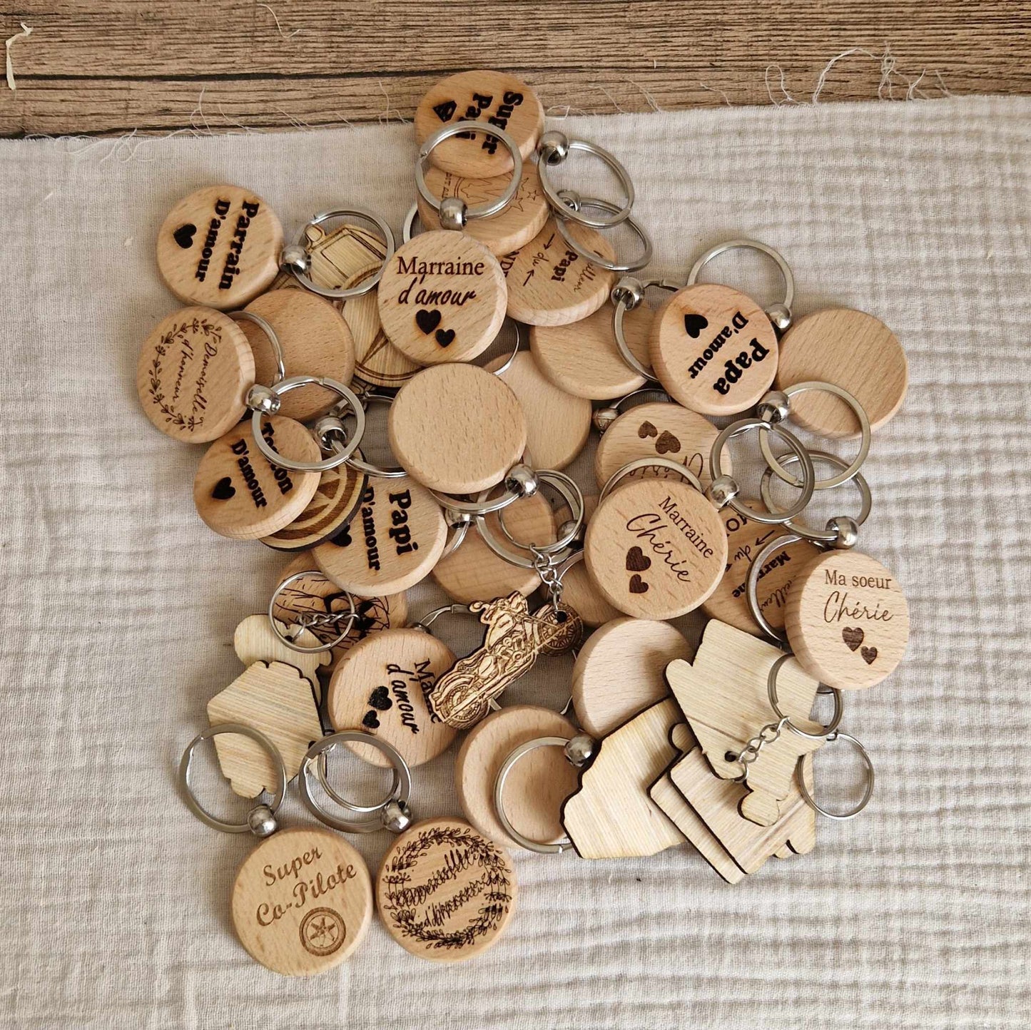 Porte clé Personnalisé en bois
