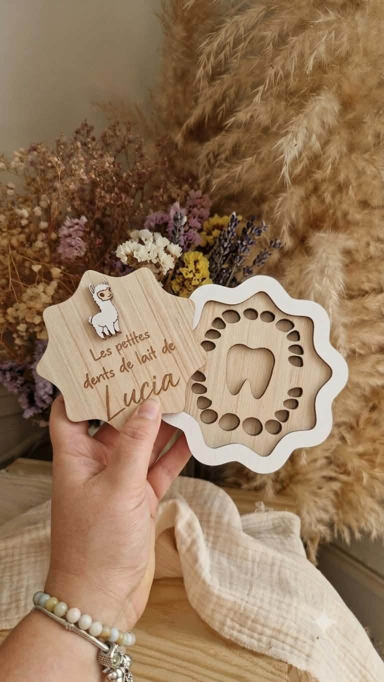Boîte à dents de lait personnalisée avec animal en relief