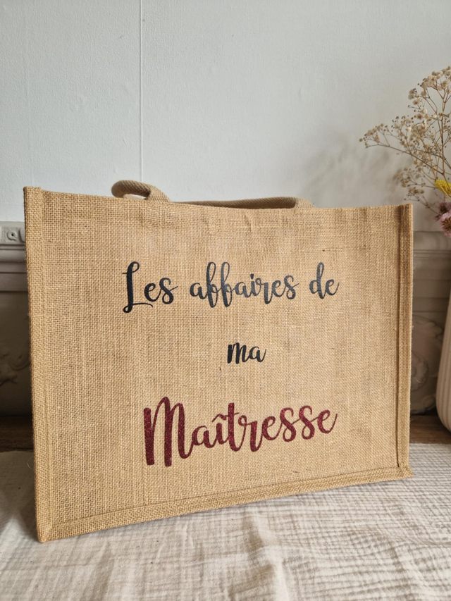 Sac en jute les affaires de ma maitresse