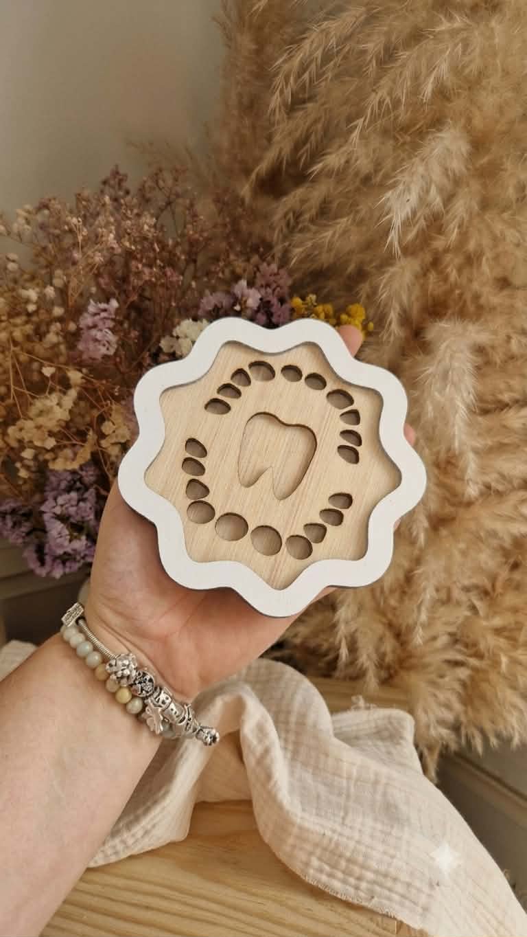 Boîte à dents de lait personnalisée avec animal en relief