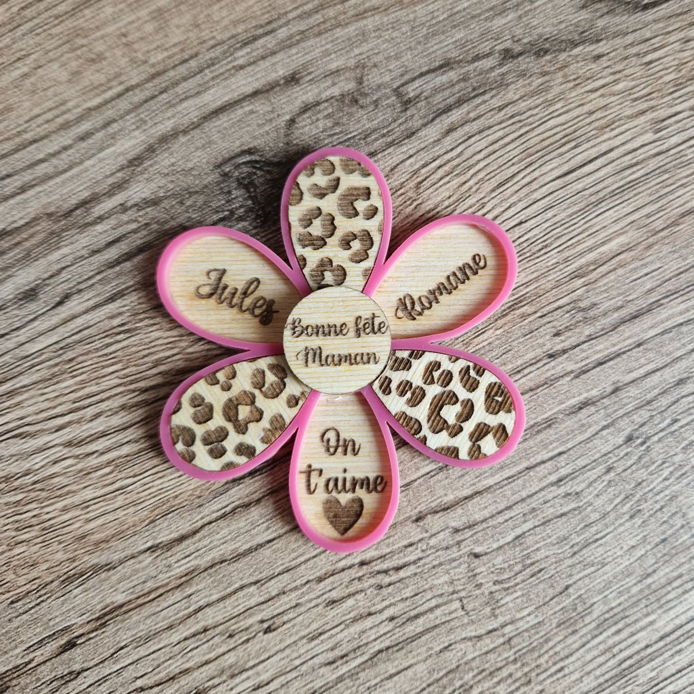 Magnet Fleur Relief - fêtes des mamies