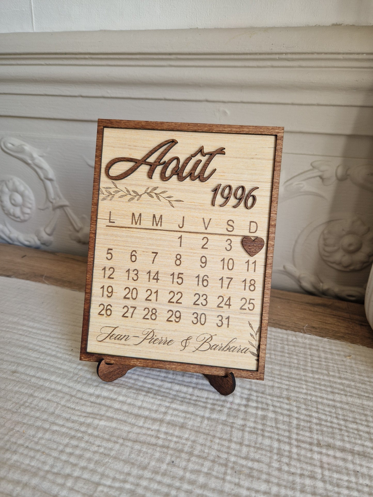 Cadre date personnalisé – Souvenir de votre jour spécial