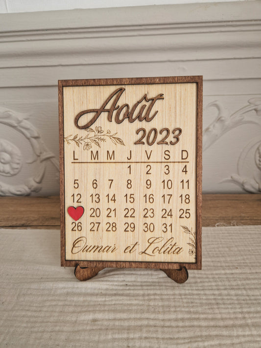 Cadre date personnalisé – Souvenir de votre jour spécial