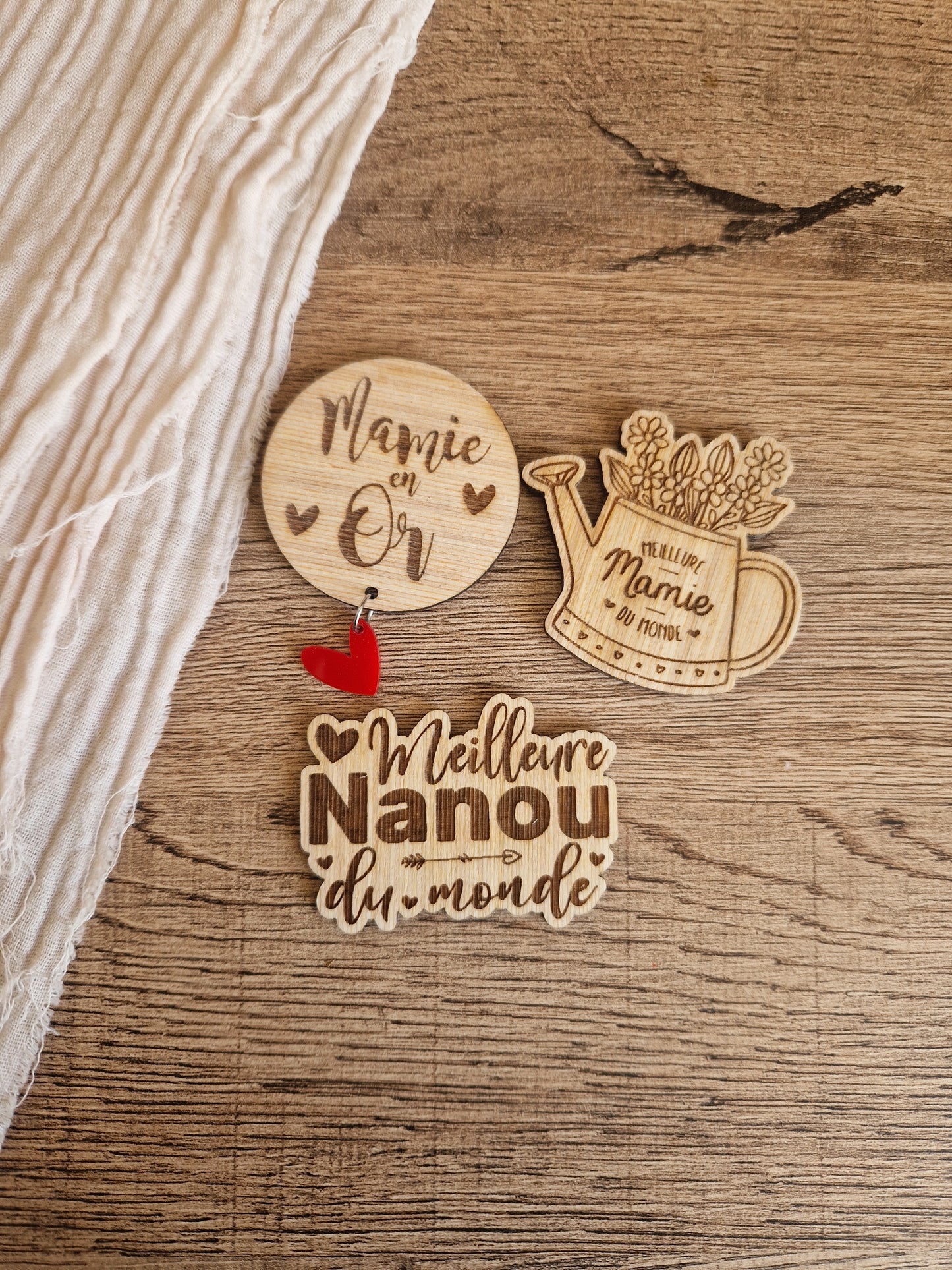 Magnet en bois - Fêtes des Mamies