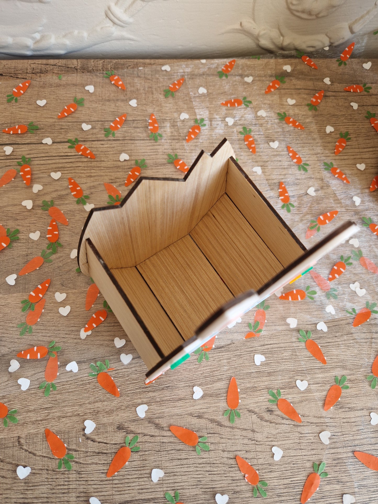 Panier lapin de Pâques - Personnalisé - Bois et Plexi