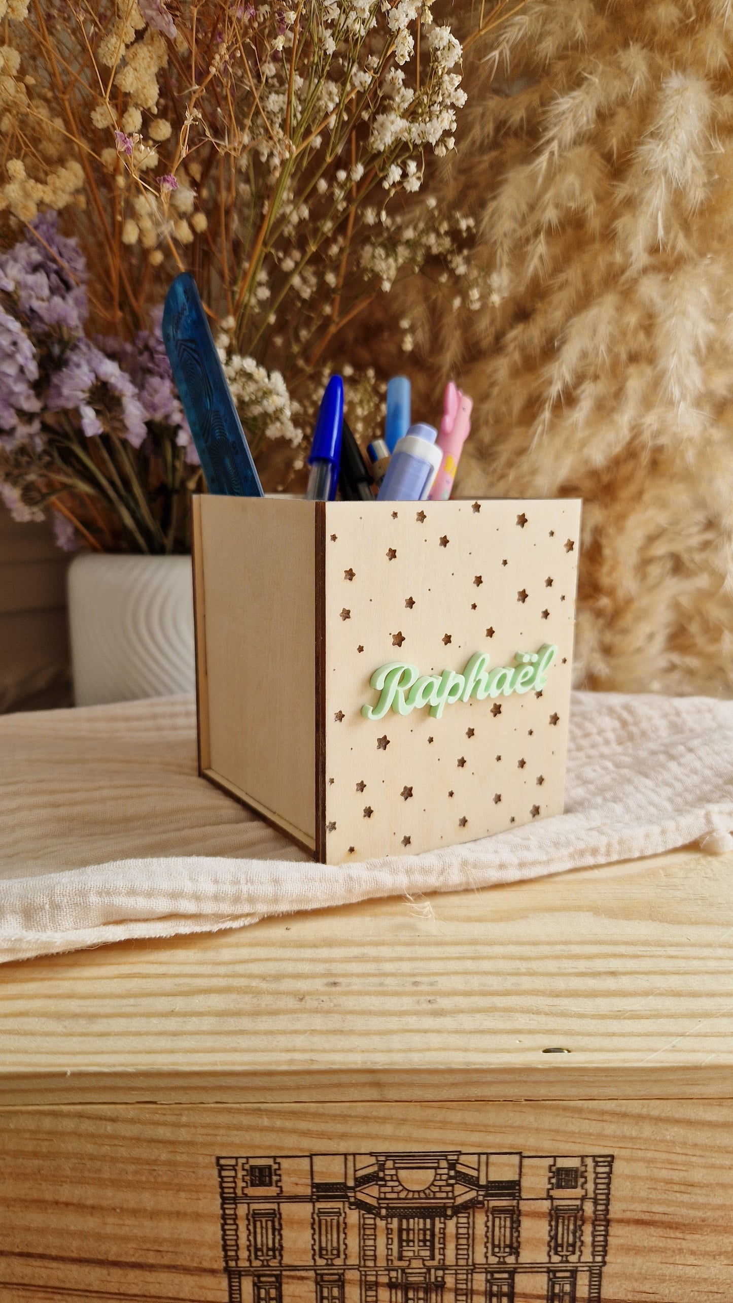 Pot à crayons personnalisé prénom
