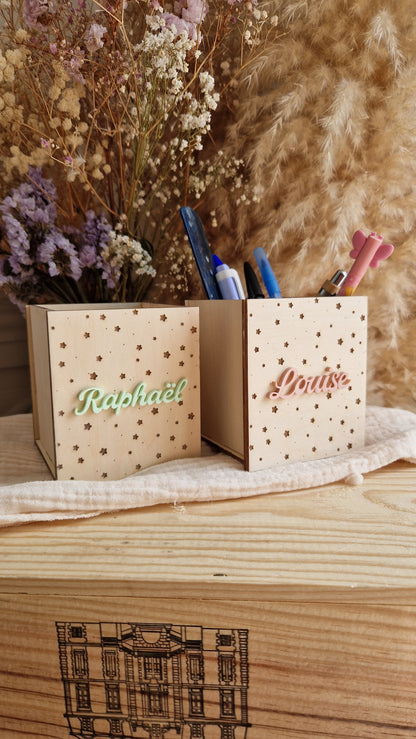Pot à crayons personnalisé prénom