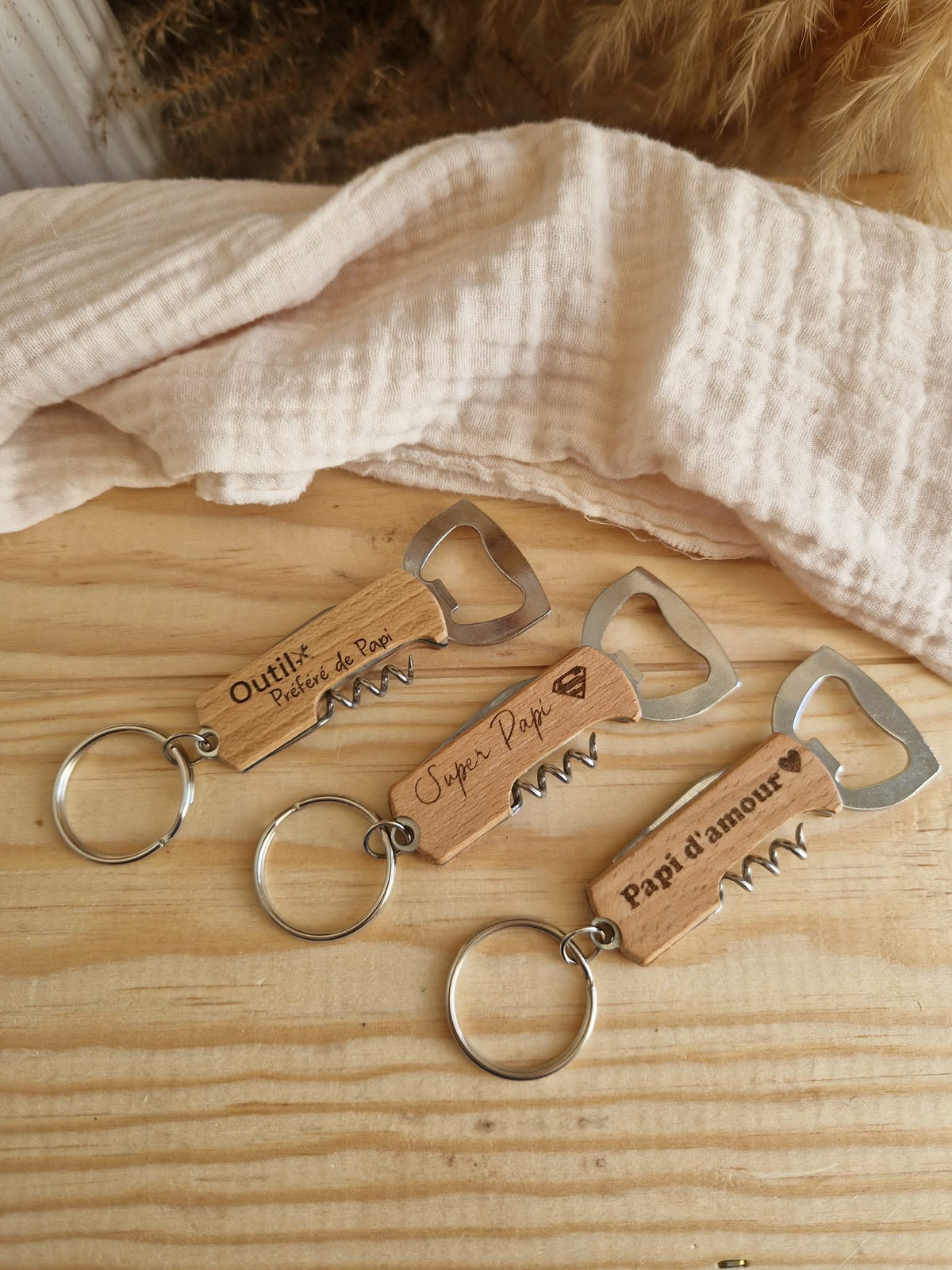 Porte clé décapsuleur - Papi