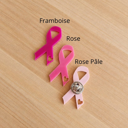 Pin's Octobre Rose " Plus Fortes ensembles " - Ruban rose
