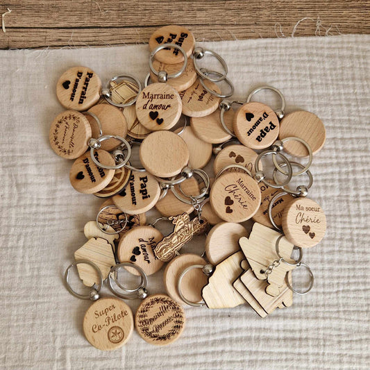 Porte clé Personnalisé en bois