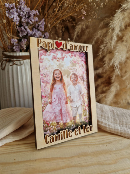 Cadre photo - Papi d'amour