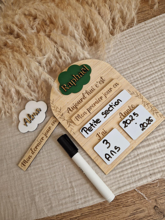 Panneau rentrée scolaire / Plaque rentrée scolaire