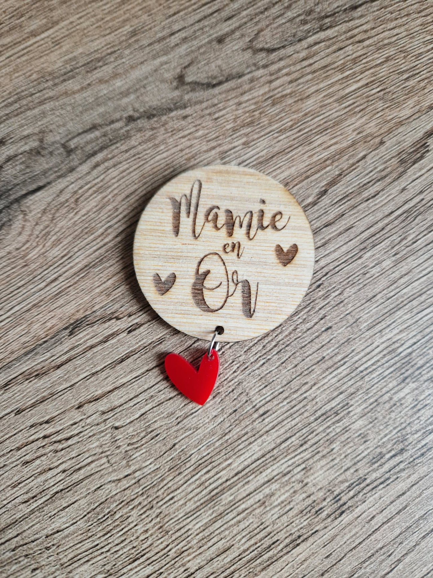 Magnet en bois - Fêtes des Mamies