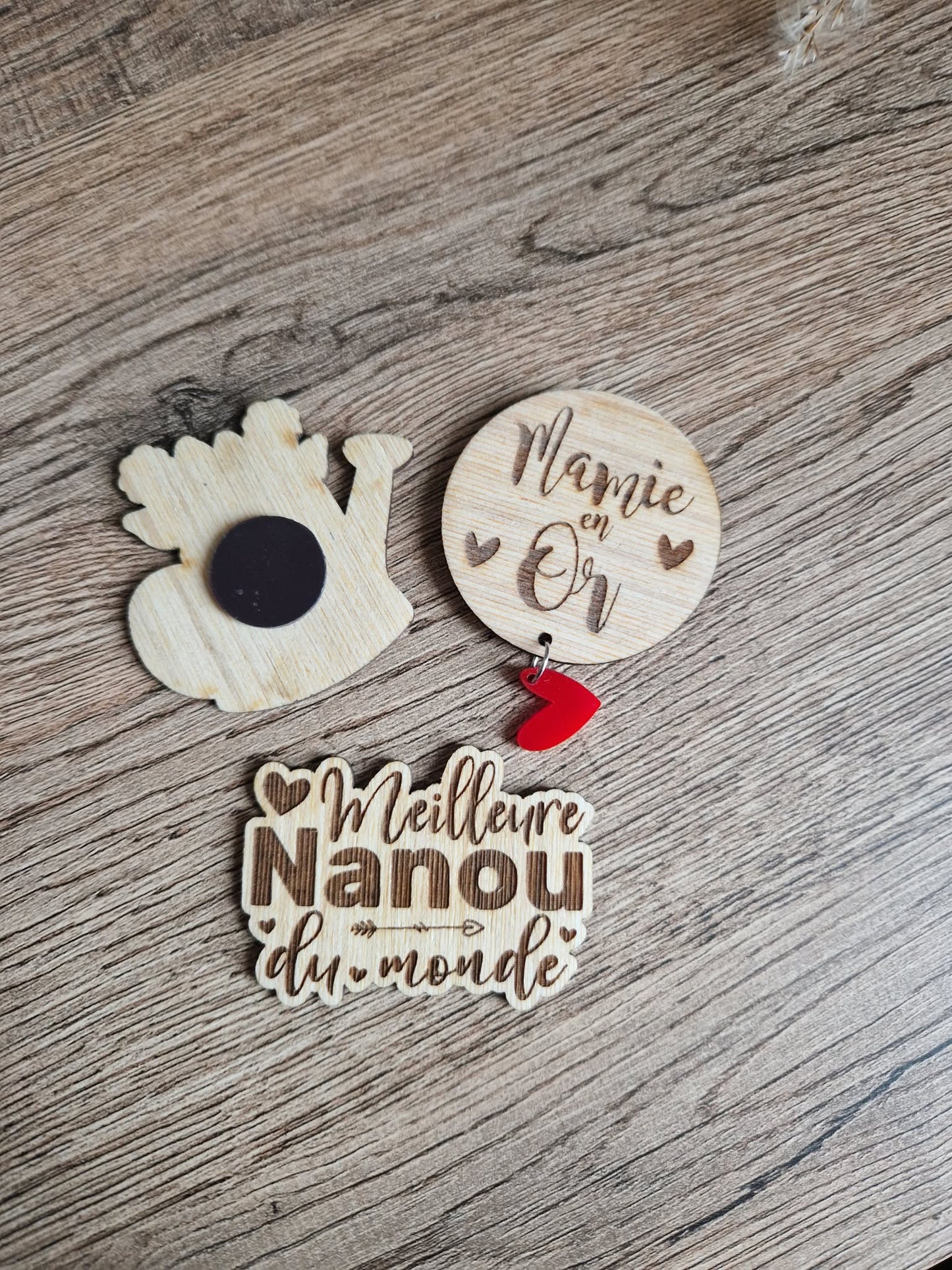 Magnet en bois - Fêtes des Mamies