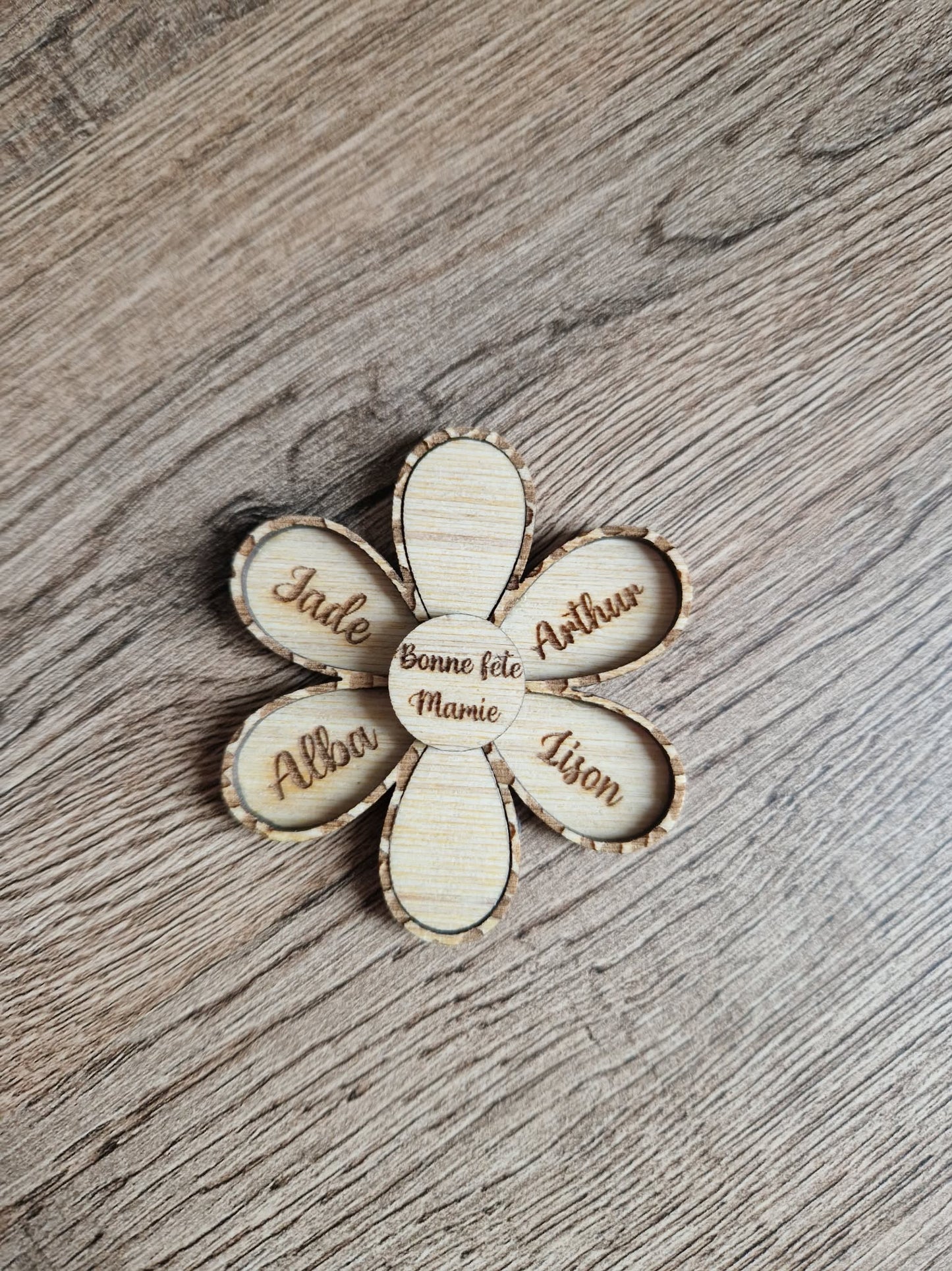 Magnet Fleur Relief - fêtes des mamies