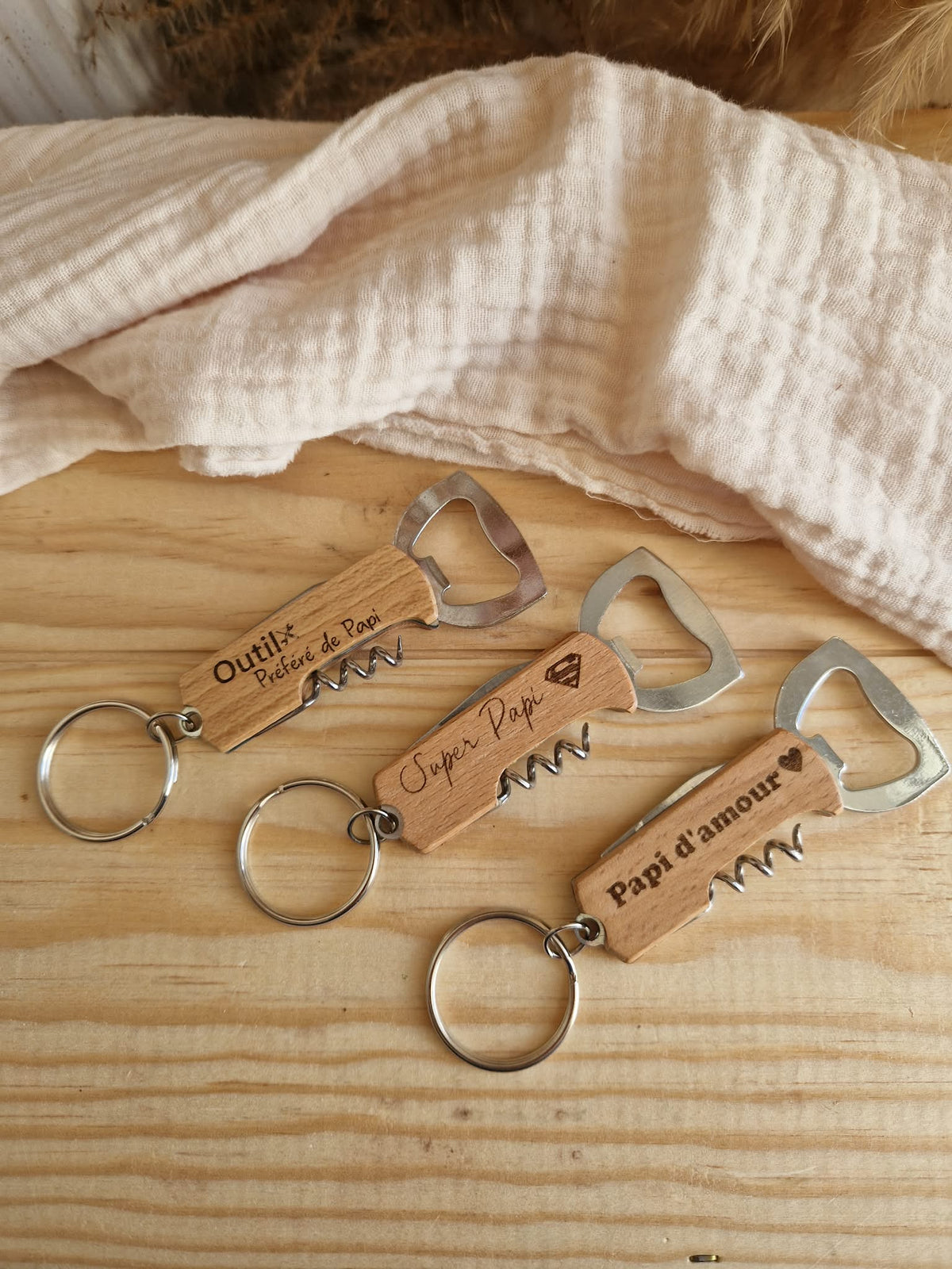 Porte clé décapsuleur - Papi
