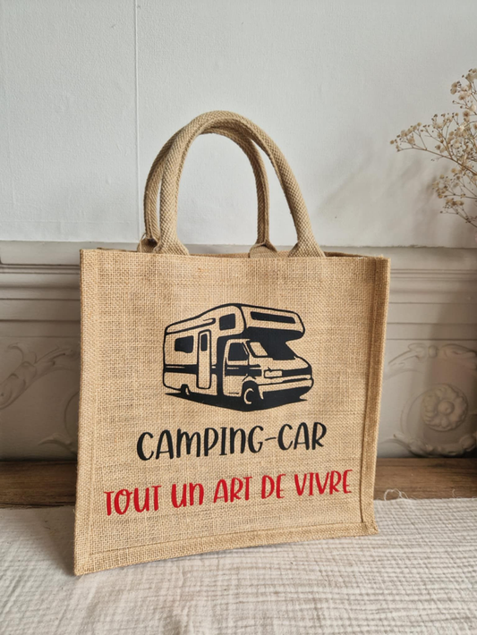 Sac en jute camping car