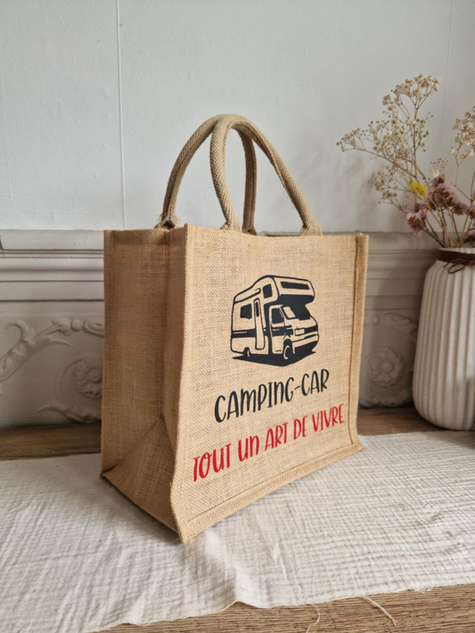 Sac en jute camping car