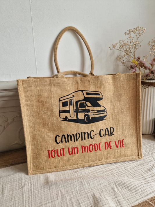 Sac en jute camping car