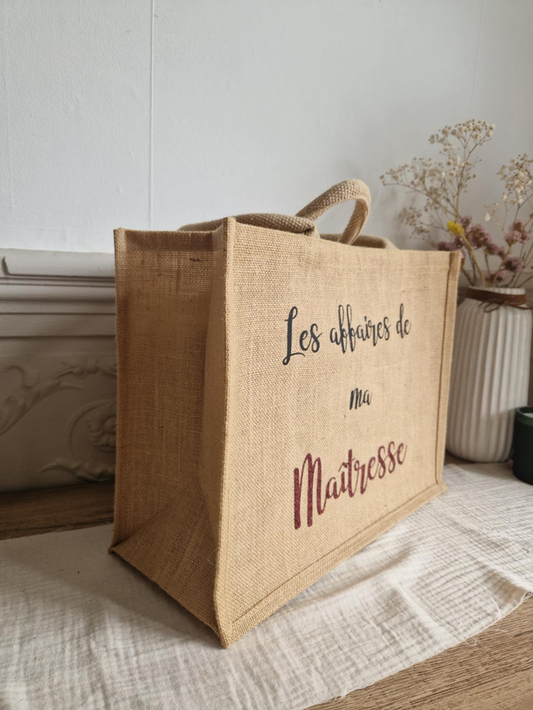 Sac en jute les affaires de ma maitresse