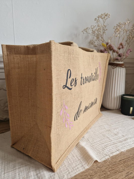 Sac en jute les trouvailles de maman